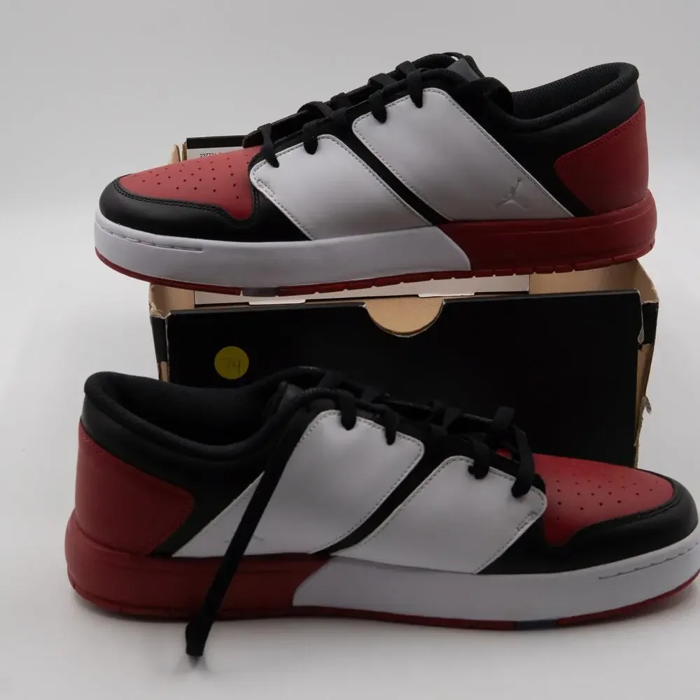 Jordan Nu Retro 1 Low Varsity Red Black Size 13 DS